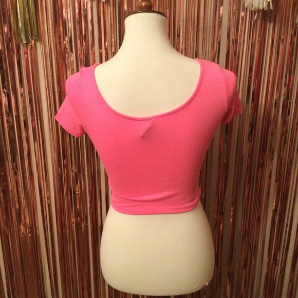 Divided Pretty Please Pink Crop Top - Picture 2 of 3